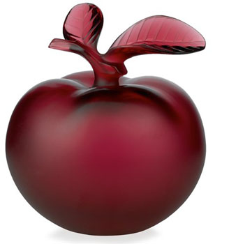 شیشه عطر کریستال قرمز  14.5  سانتی متری سیب سرخ 