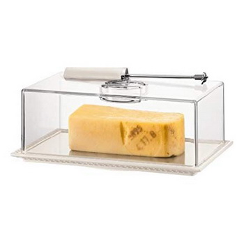 بودوم - ظرف نگهدارنده پنیر به همراه پنیر ورقه کن بیسترو - سفید