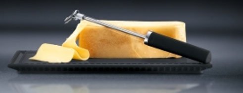 ظرف نگهداری و چاقوی پنیر ورقه ساز خاکستری بیسترو