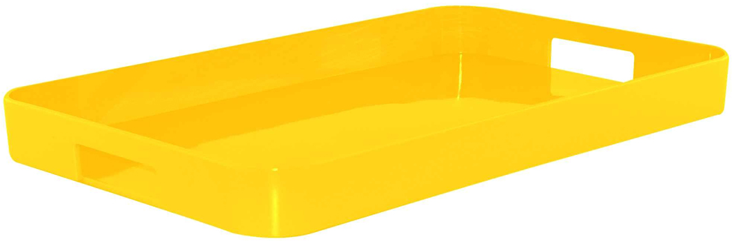 سینی مستطیل ملامین زرد 29x43 سانتیمتری گالری 