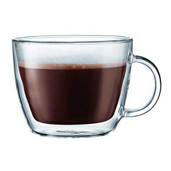 بودوم- فنجان و نعلبکی قهوه خوری بیسترو - چینی-0/4 لیتر