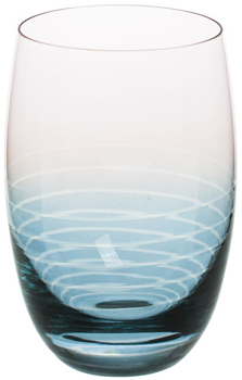 لیوان شیشه ای آبی چییرز