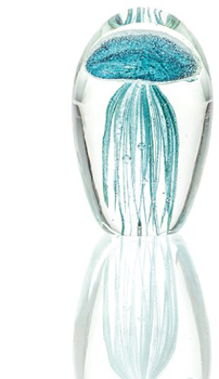 عروس دریایی شیشه ای فیروزه ای 