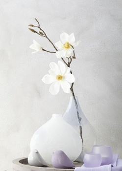 گلدان سفید 22 سانتی متری پریماورا