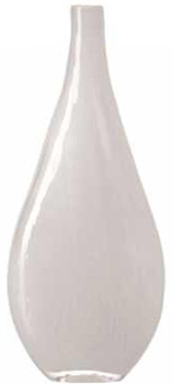 گلدان شیشه ای سفید 45 سانتی متری پریماورا