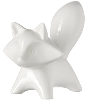 مجسمه روباه فردریکو سفید 8 سانتیمتری