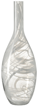 گلدان شیشه ای سفید 50 سانتی متری آلبسترو