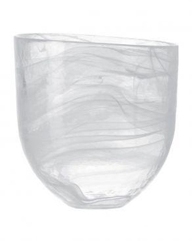 جاشمعی شیشه ای سفید 6.5 سانتی متری الاباستر