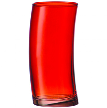 لیوان شیشه ای قرمز سوویینگ 