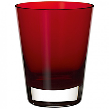 لیوان شیشه ای قرمز 10.8 سانتی متری کالر کانسپت