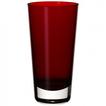 لیوان شیشه ای قرمز 420 میلی لیتری کالر کانسپت