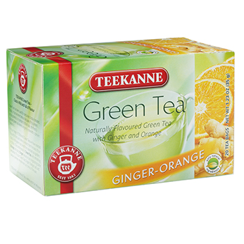 چای سبز معطر کیسه ای زنجبیل و پرتقال