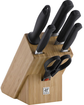سرویس 7پارچه چاقوی آشپزخانه با اسند چوب بامبو