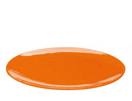 بشقاب غذاخوری سرامیکی لایه درونی نارنجی 27 سانتیمتری کالرآیتی