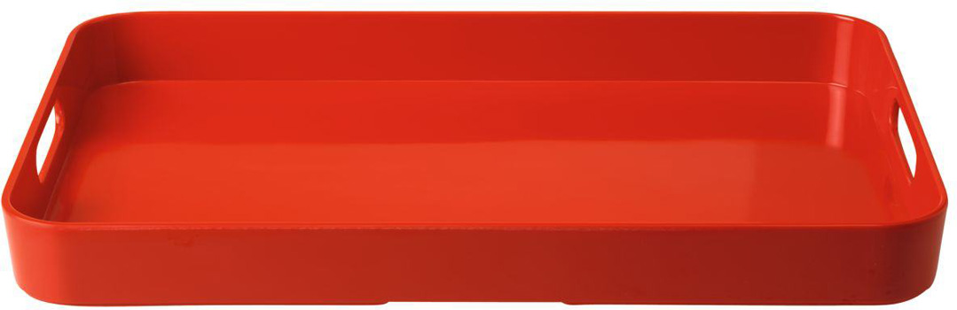 سینی مستطیل ملامین قرمز 34.5x53.5 سانتی متری گالری