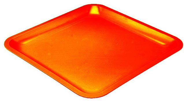 بشقاب غذاخوری ملامین نارنجی 21.5x21.5 سانتی متری باربارا ایگن