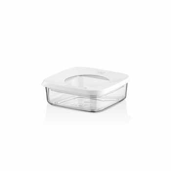 ویپ احمت- ظرف نگهداری 3عددی مربع 350ml ساده شفاف با درب سفید      vp704