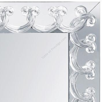  آینه مربع کریستال شفاف66  66X  سانتی متری رنسو