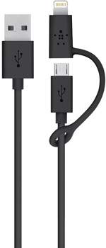 کابل تبدیل Micro USB به USB با آداپتور لایتینگ 