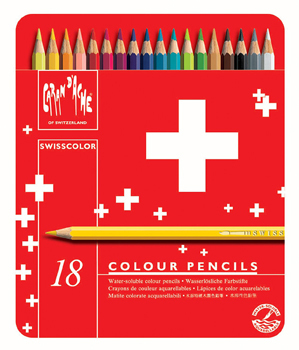 مداد رنگی 18 رنگ با جعبه فلزی