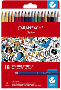 مداد رنگی آبرنگی 18 رنگ با جعبه مقوایی