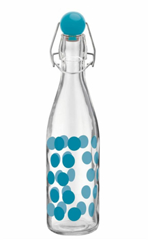بطری آب شیشه ای آبی 1 لیتری دات دات 
