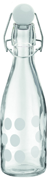 بطری آب شیشه ای سفید 260 میلی لیتری دات دات