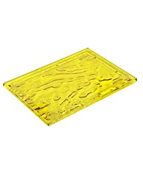 سینی پلی کربنات زرد 32x46 سانتی متری دون
