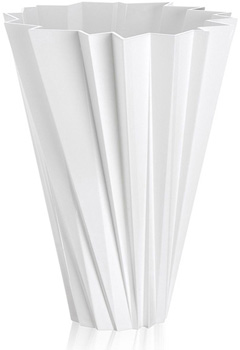 گلدان پلی کربنات سفید 35 سانتی متری شانگهای