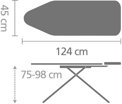 میز اتو 124x45سانتیمتری (سایز C)