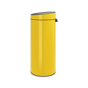 سطل زباله لمسی زرد 30 لیتری